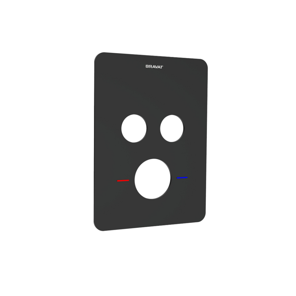Acabamento para Monocomando Termostatico de Chuveiro com Desviador 2 Funcoes Eddie Black Matte - PB8514650BW-2-ENG