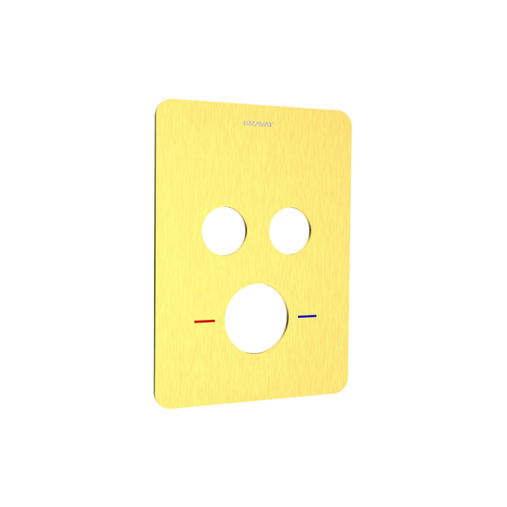 Acabamento para Monocomando Termostatico de Chuveiro com Desviador 2 Funcoes Eddie Brushed Gold - PB8514650RBG-2-ENG