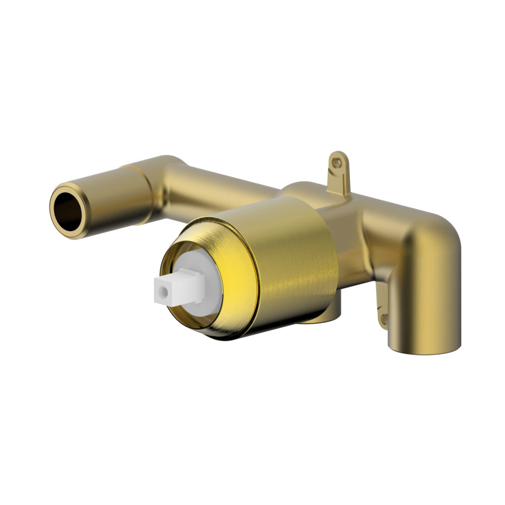Base para Misturador de Lavatorio Monocomando de Parede Eddie Brushed Gold - D968RBG-ENG