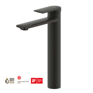 Misturador de Lavatorio Monocomando Bica Alta Eddie Black Matte - F1369402BW-A9-ENG img01