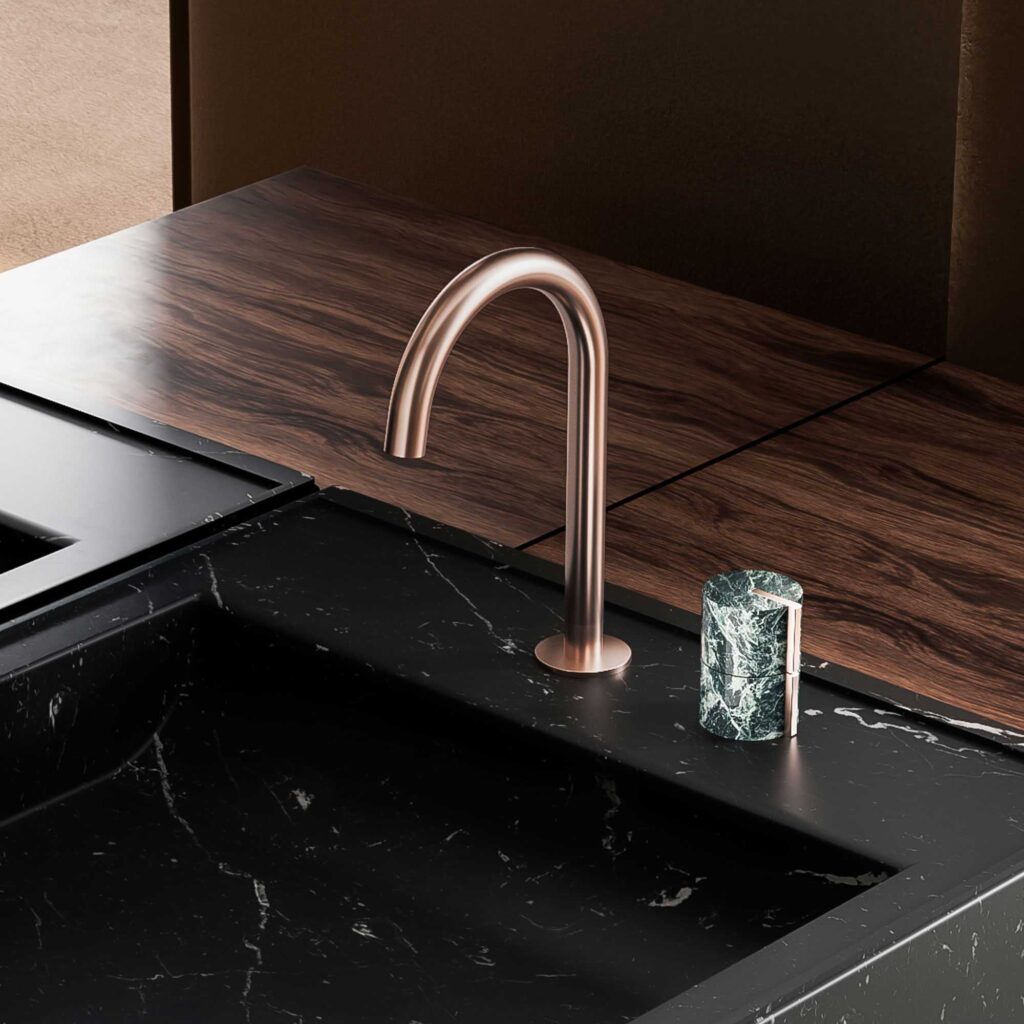 Misturador de Lavatorio Monocomando Termostatico de Mesa Jolly Rose Gold - F2568699RO-ENG img1
