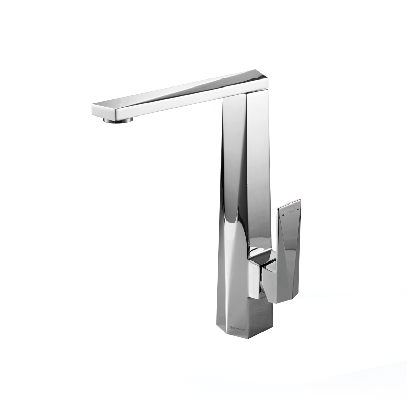 Misturador de Lavatorio Monocomando de Mesa Bica Alta Iceberg Chrome - F776110C-2