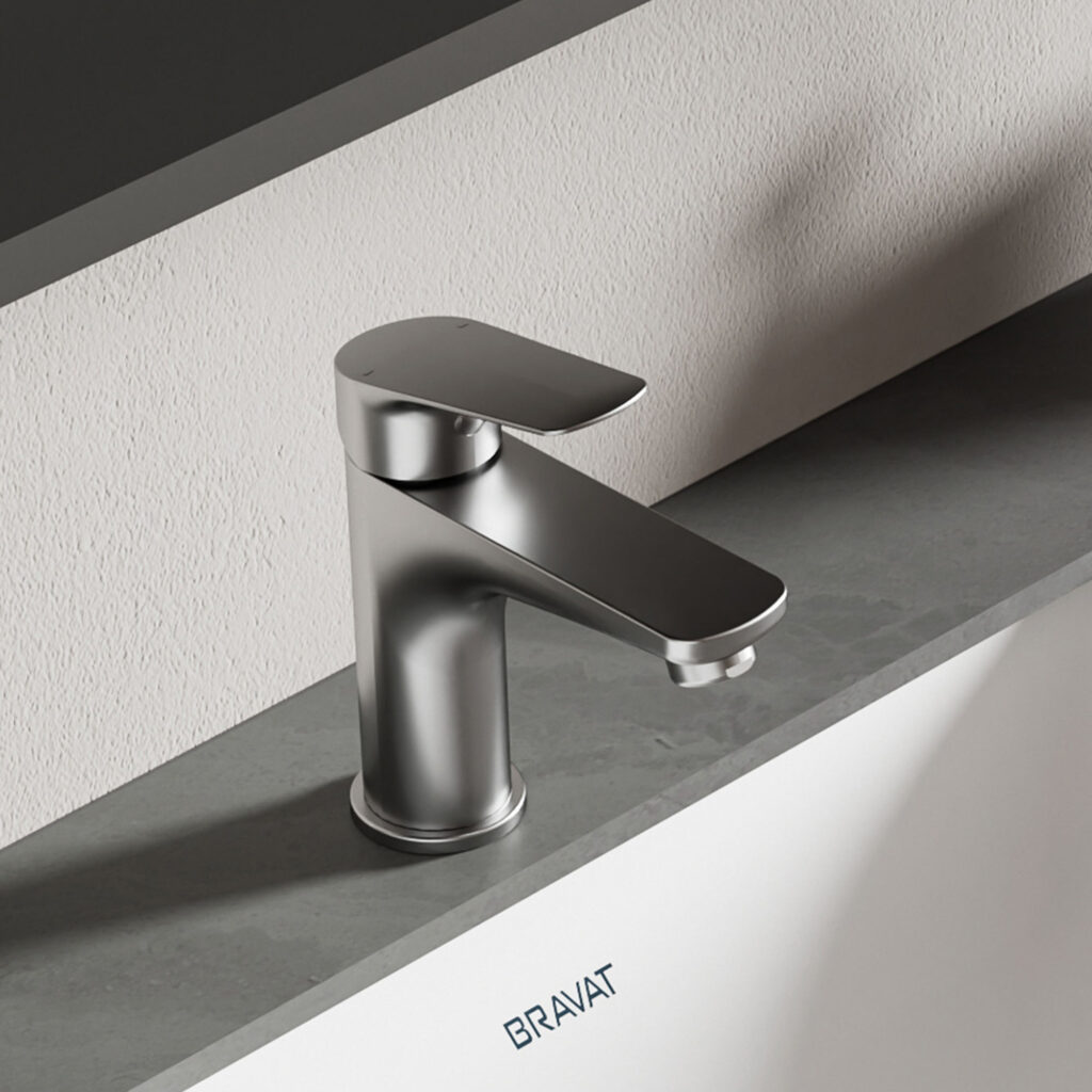 Misturador de Lavatorio Monocomando de Mesa Bica Baixa Rhein Chrome - F1429564CP-9-ENG img1