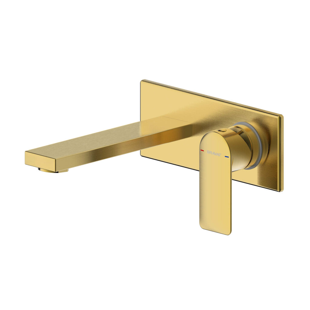 Misturador de Lavatorio Monocomando de Parede Eddie Brushed Gold - P8369402RBG-ENG img1