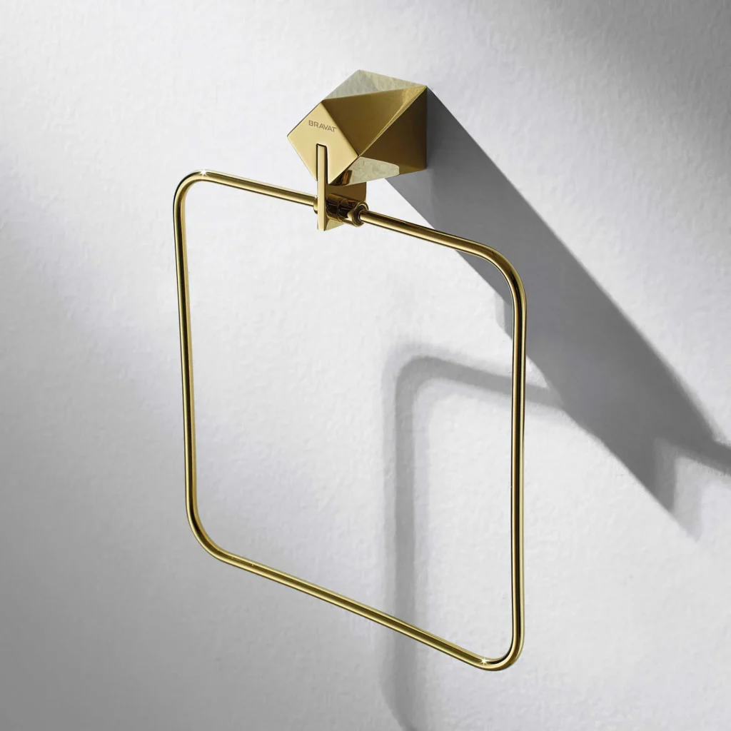 Porta Toalha de Rosto Diamond Golden - D7533KVF-ENG img1